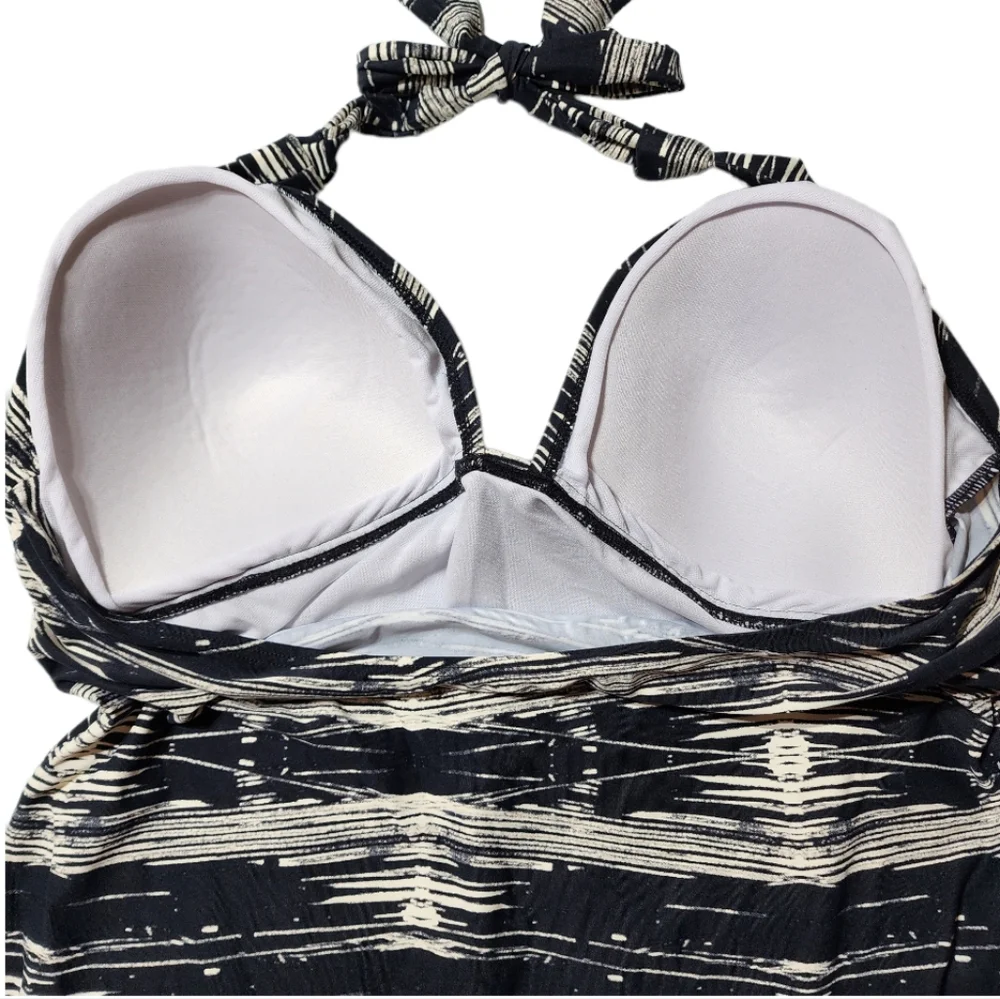 One Piece Halter Top Swimsuit.